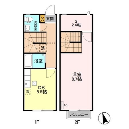 フレックス西城南 Ａの物件間取画像